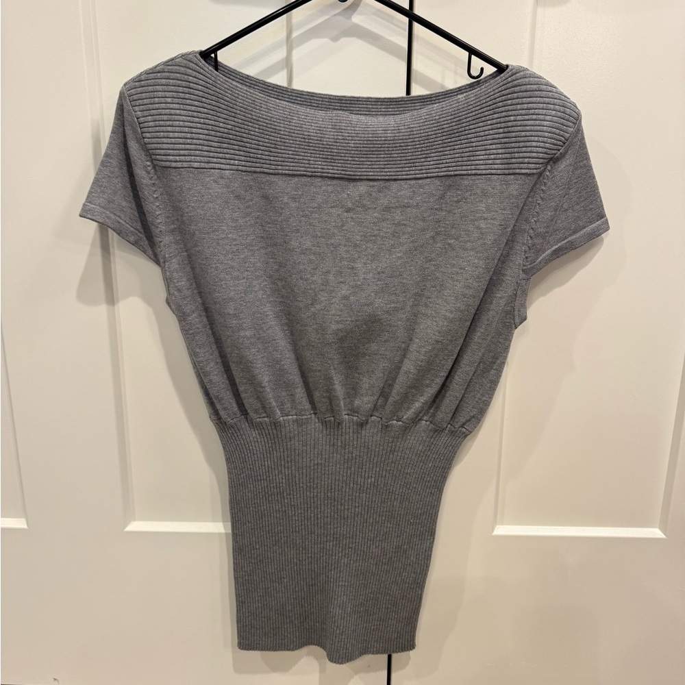 Worthington Heather Gray Knit Top - Picture 2 of 3